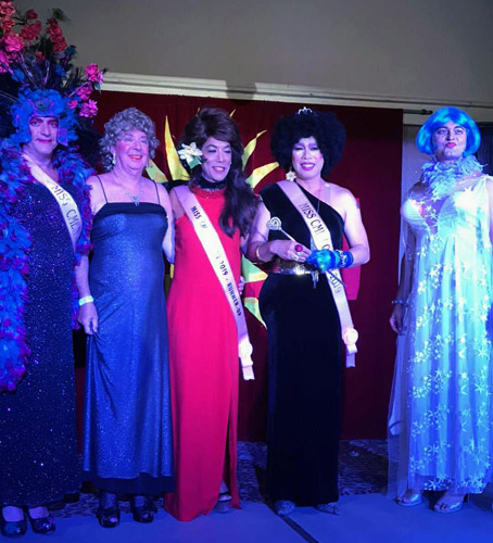 Miss CMEN Queen 2019, Eddie A. from Los Angeles, CA, with runners up.